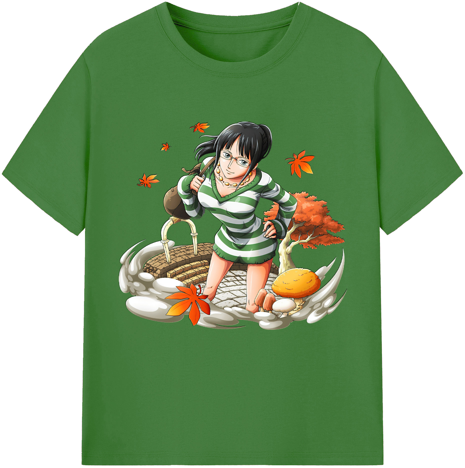 ワンピース ニコ・ロビン ONE PIECE Nico Robin レディースカジュアルプリントTシャツ（綿100％）